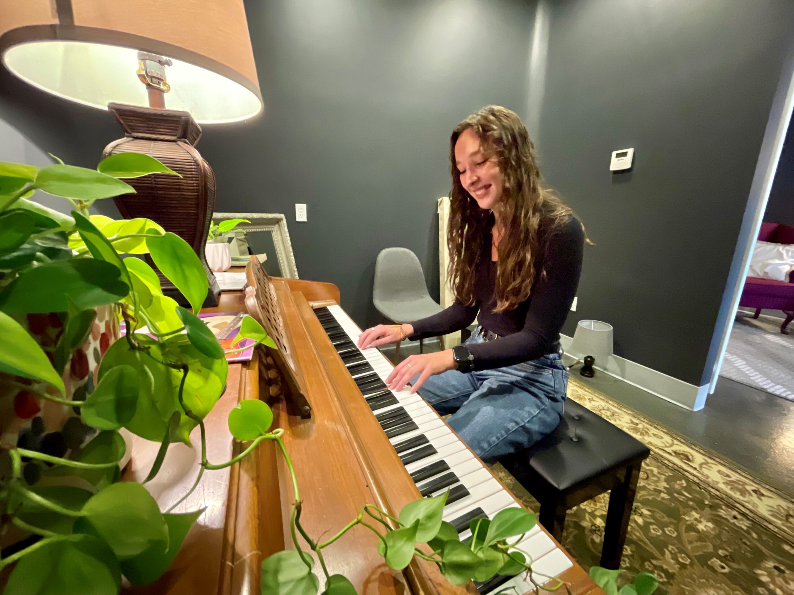 Kiley playing piano